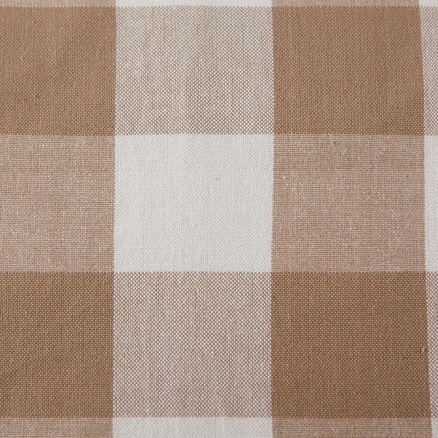 Design Imports CAMZ12420 60 x 120 in. Stone Buffalo Check Tablecloth