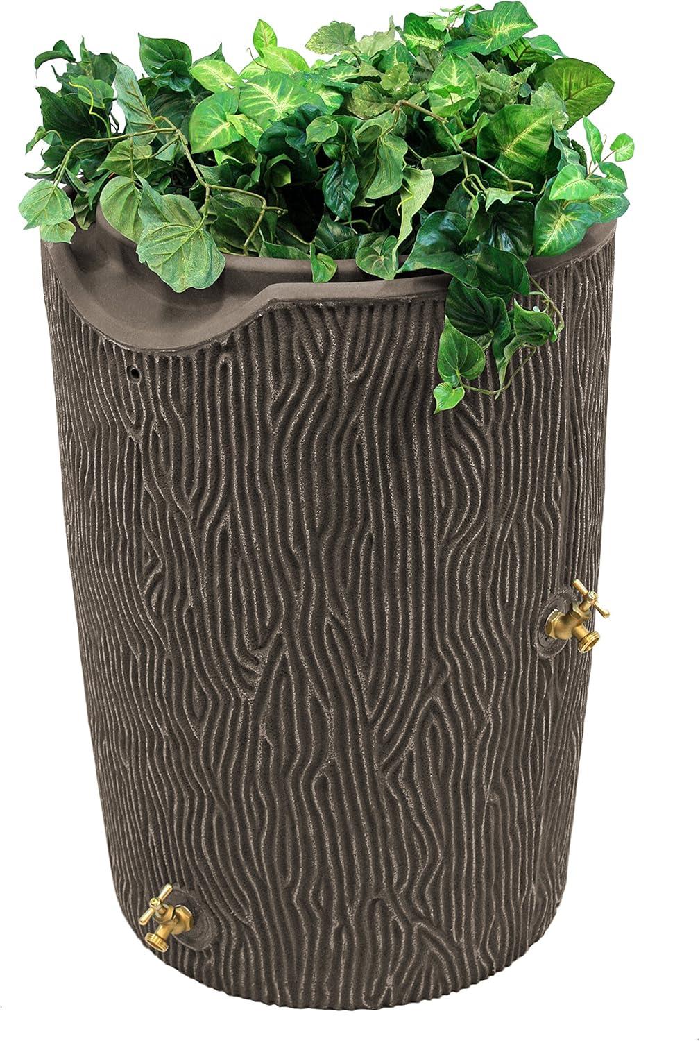 Good Ideas Good Ideas 50 Gallons Plastic Drainable Dual Overflow Planter Rain Barrel