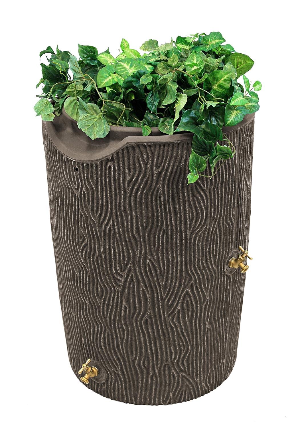 Good Ideas Good Ideas 50 Gallons Plastic Drainable Dual Overflow Planter Rain Barrel