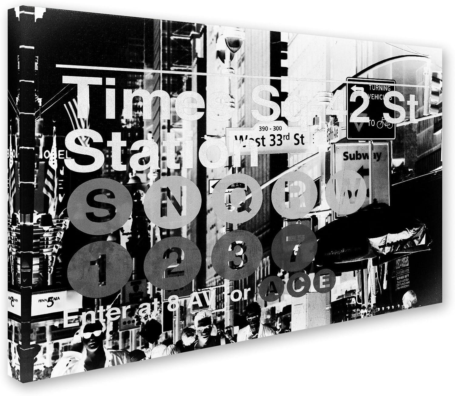 Trademark Fine Art "Subway City Art NYC II" Canvas Art by Philippe Hugonnard