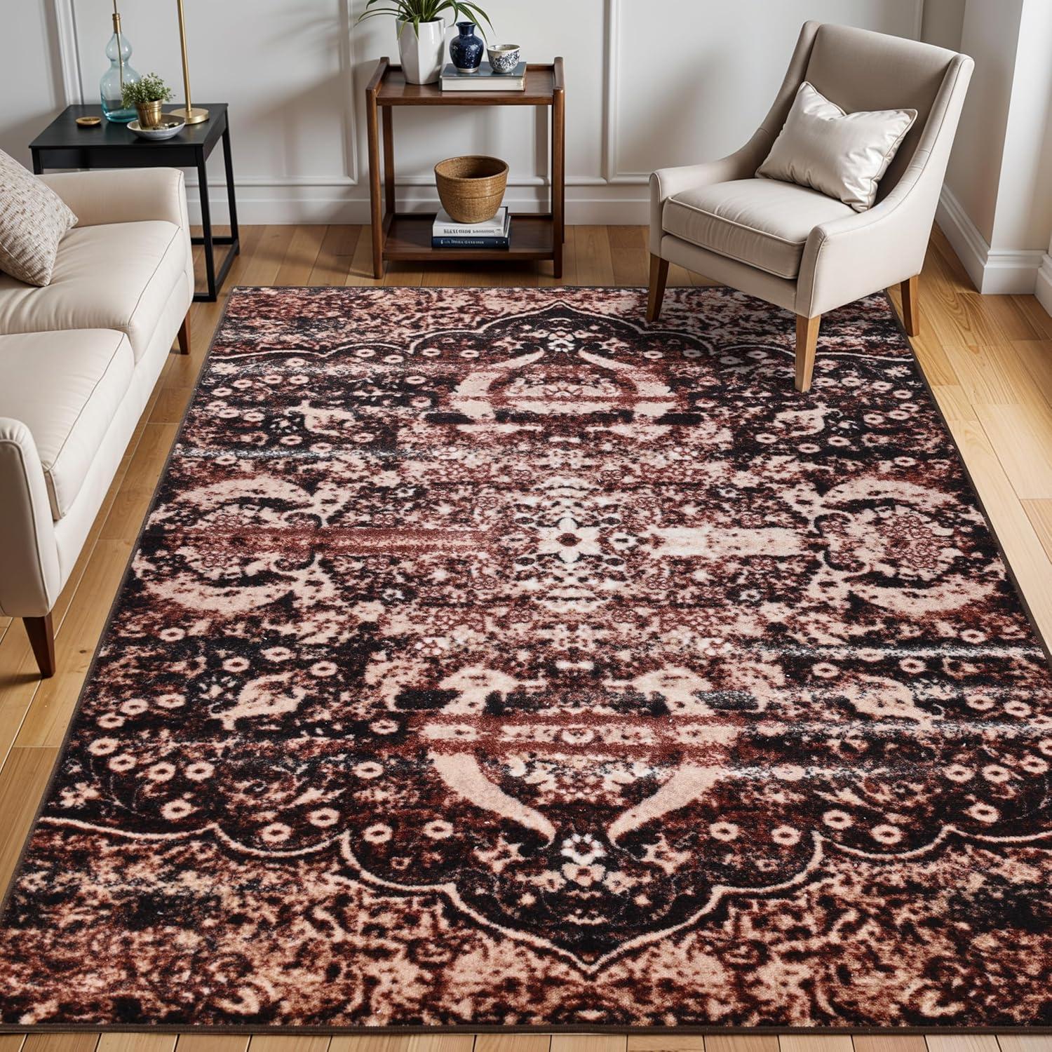 Bohemian Rustic Medallion Indoor Runner or Area Rug