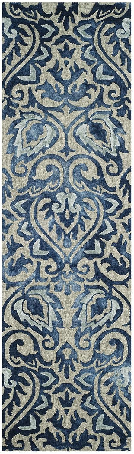 Dip Dye DDY511 Hand Tufted Runner Rug - Royal Blue/Beige - 2'3"x8' - Safavieh.