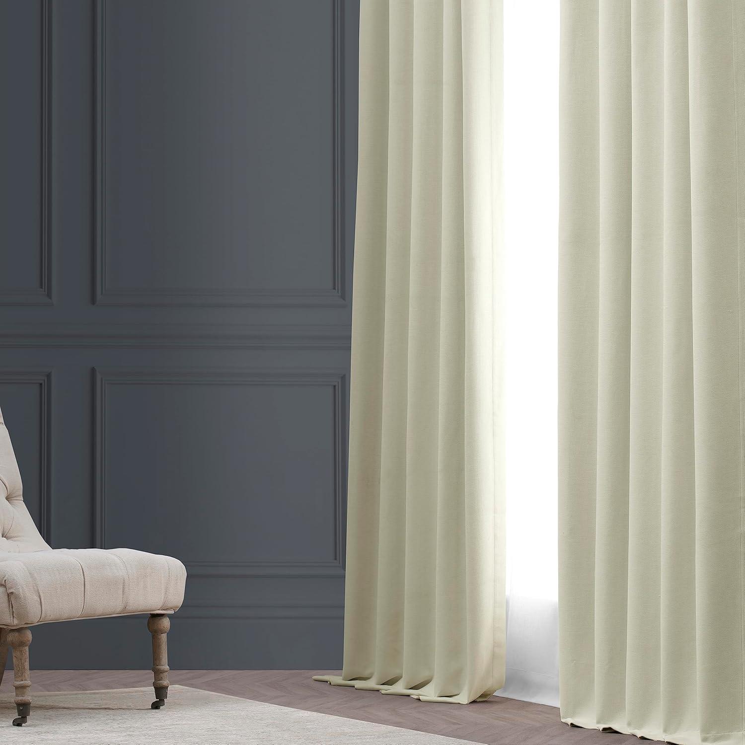 Oat Cream Bellino Blackout Room Darkening Curtain (1 Panel), Oat Cream, 50W X 96L