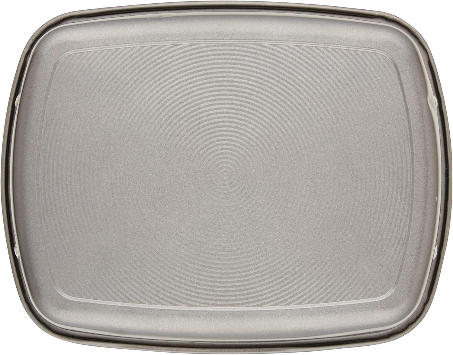 Circulon Bakeware Nonstick Roasting Pan / Roaster with Rack, 17-Inch x 13-Inch, Gray