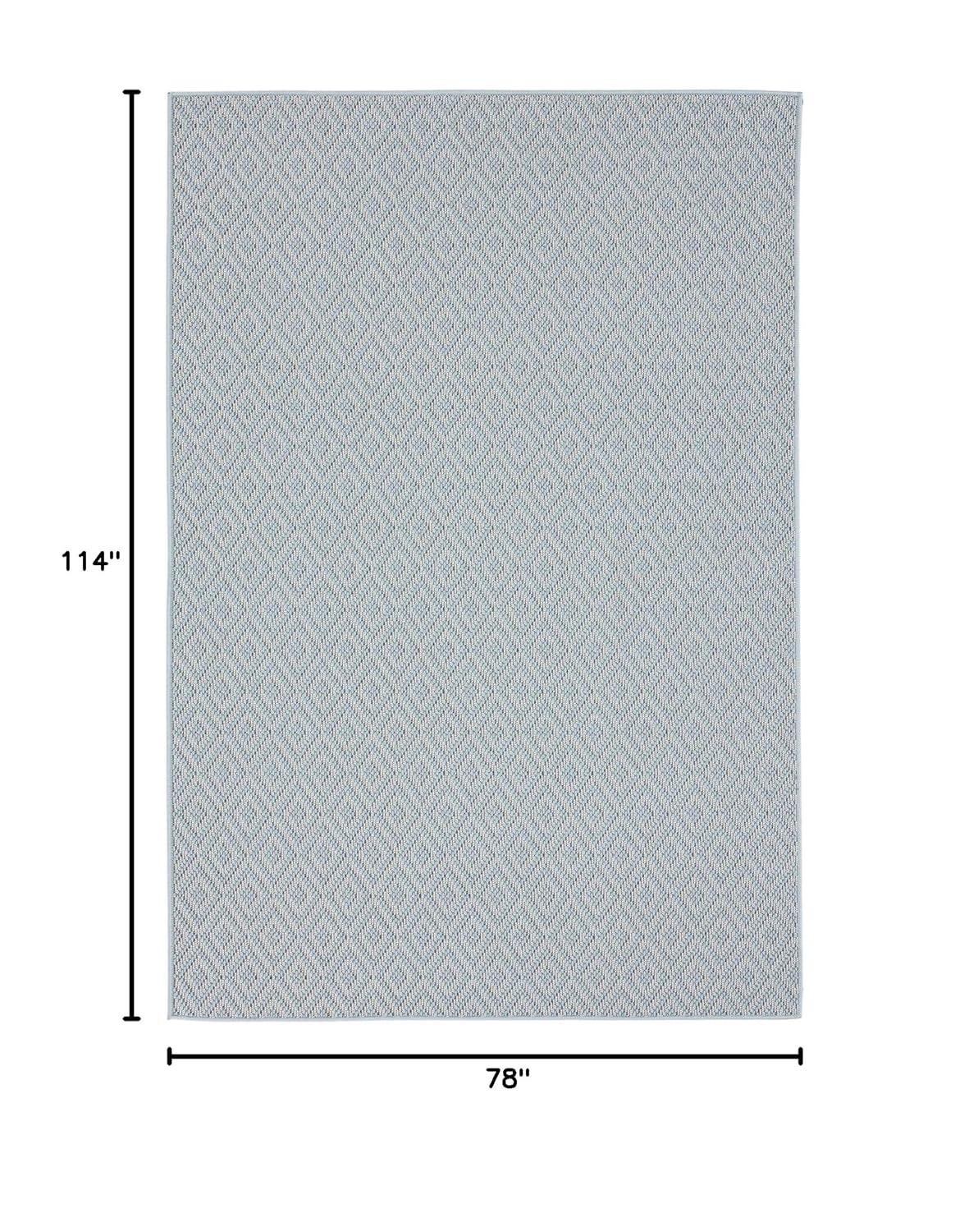 6'6" x 9'6" Tripoli Lydia Indoor/Outdoor Rug Blue/Cream - Home Dynamix: UV & Stain Resistant, Woven