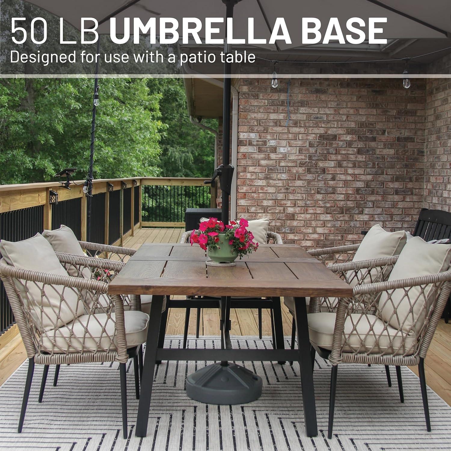 US Weight Fillable Umbrella Base Designed to be Used With a Patio Table (Grey)