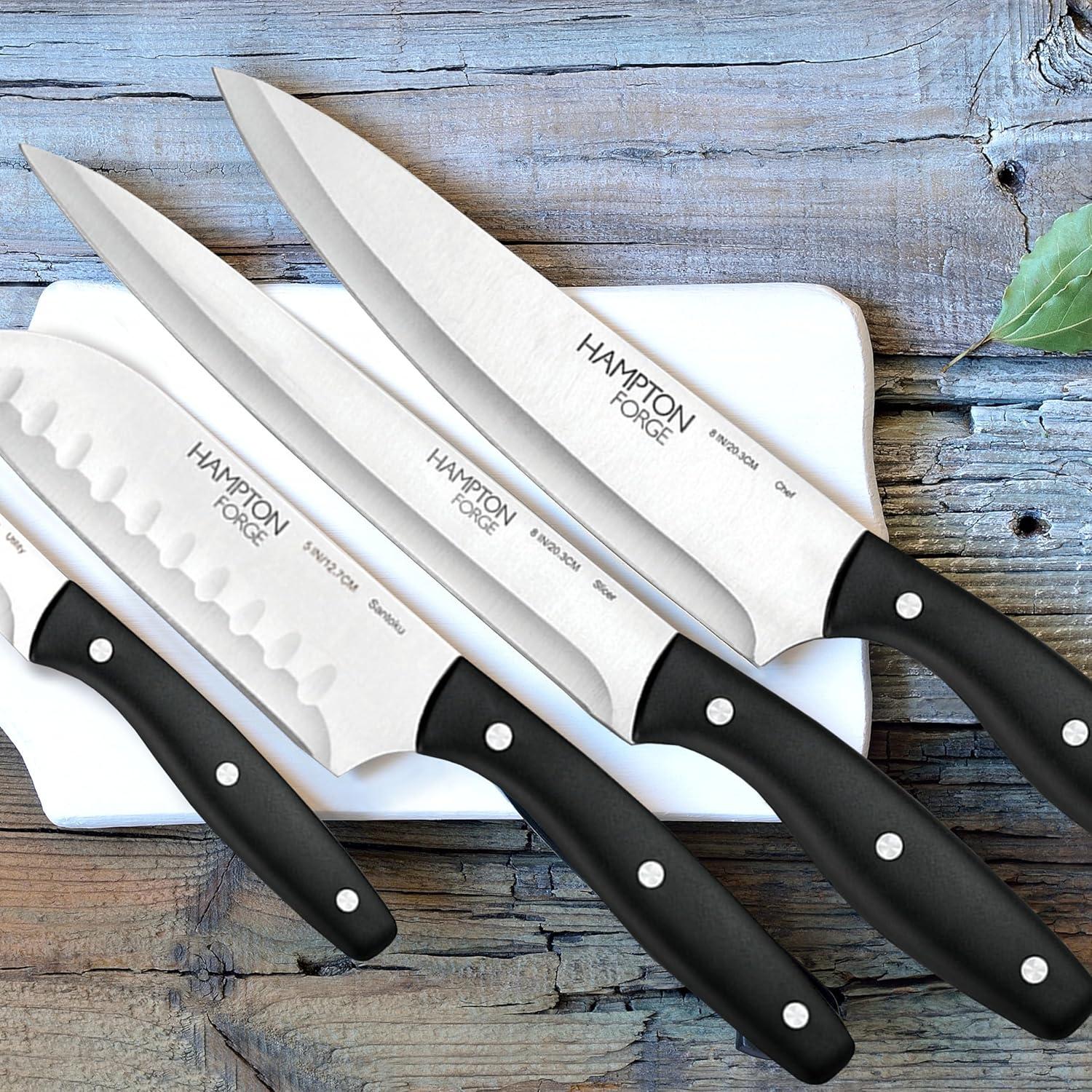 Hampton Forge Rochester - 15 Piece Knife Block Set, Full Tang, Triple Rivets & Reviews | Wayfair