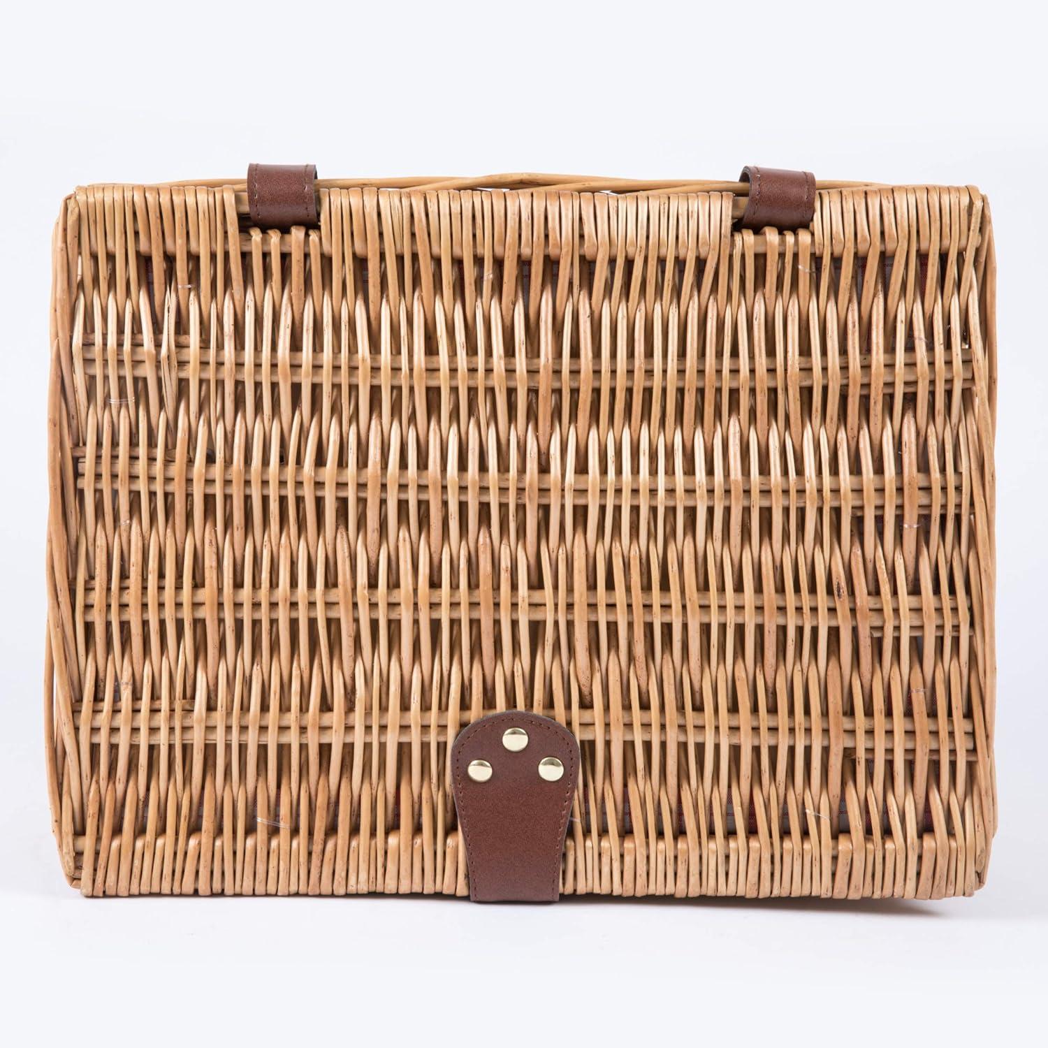 Picnic Time Catalina Wicker Picnic Basket with Picnic
