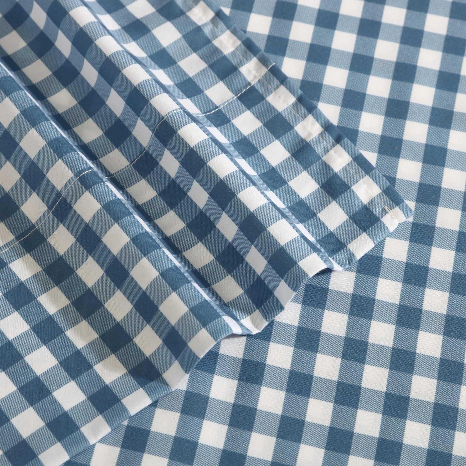 Eddie Bauer Preston Check Blue Twin Xl Sheet Set