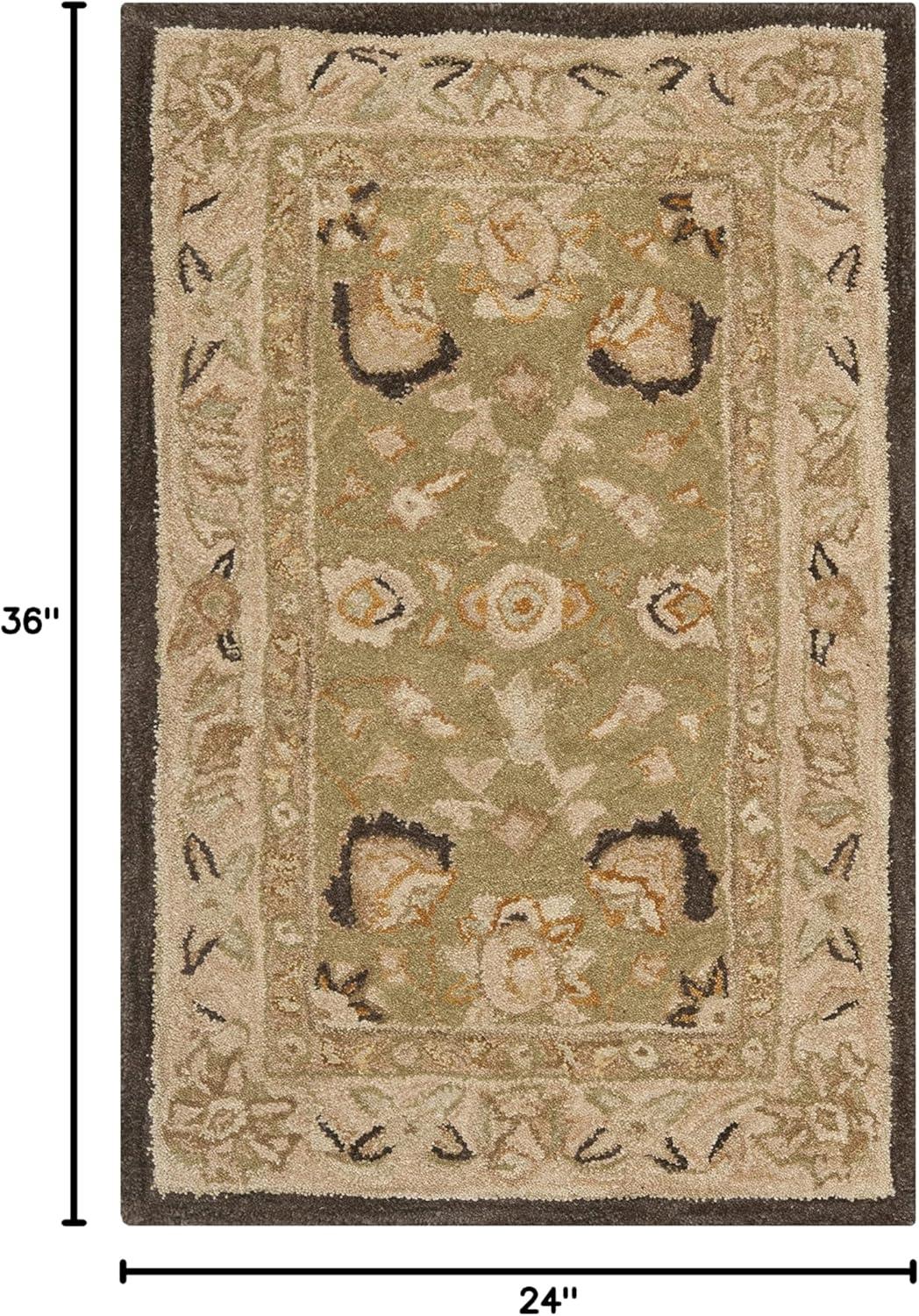 Ivory Handmade Tufted Wool Area Rug, 2' x 3'