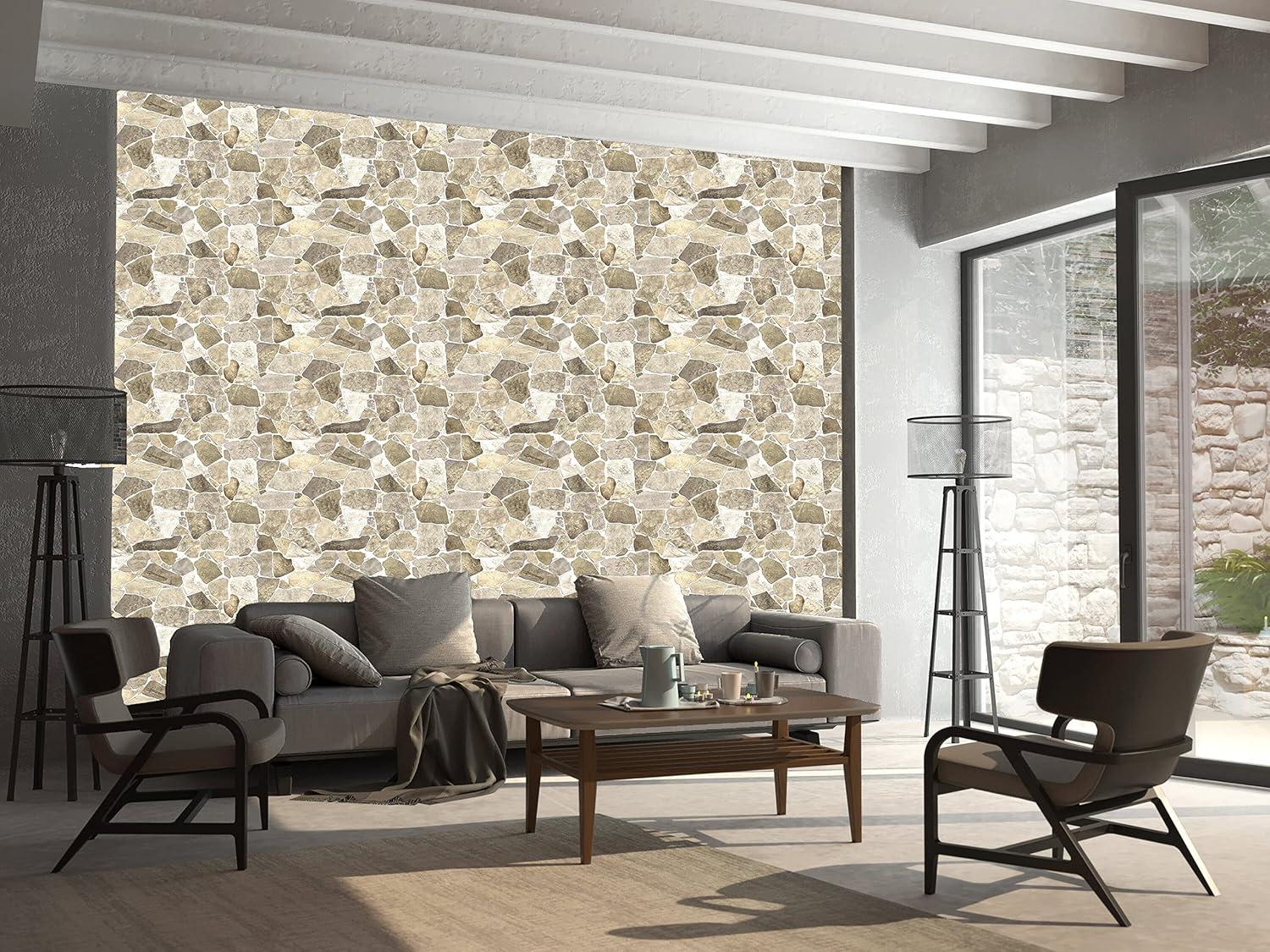 Adarrion Retro-Art 3D Wall Panels | Wild Stone | 38.7" x 25" | 33.59 sq.ft