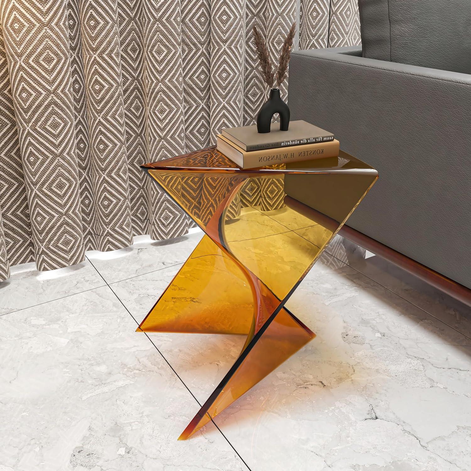 LeisureMod Randolph Triangular Side Table