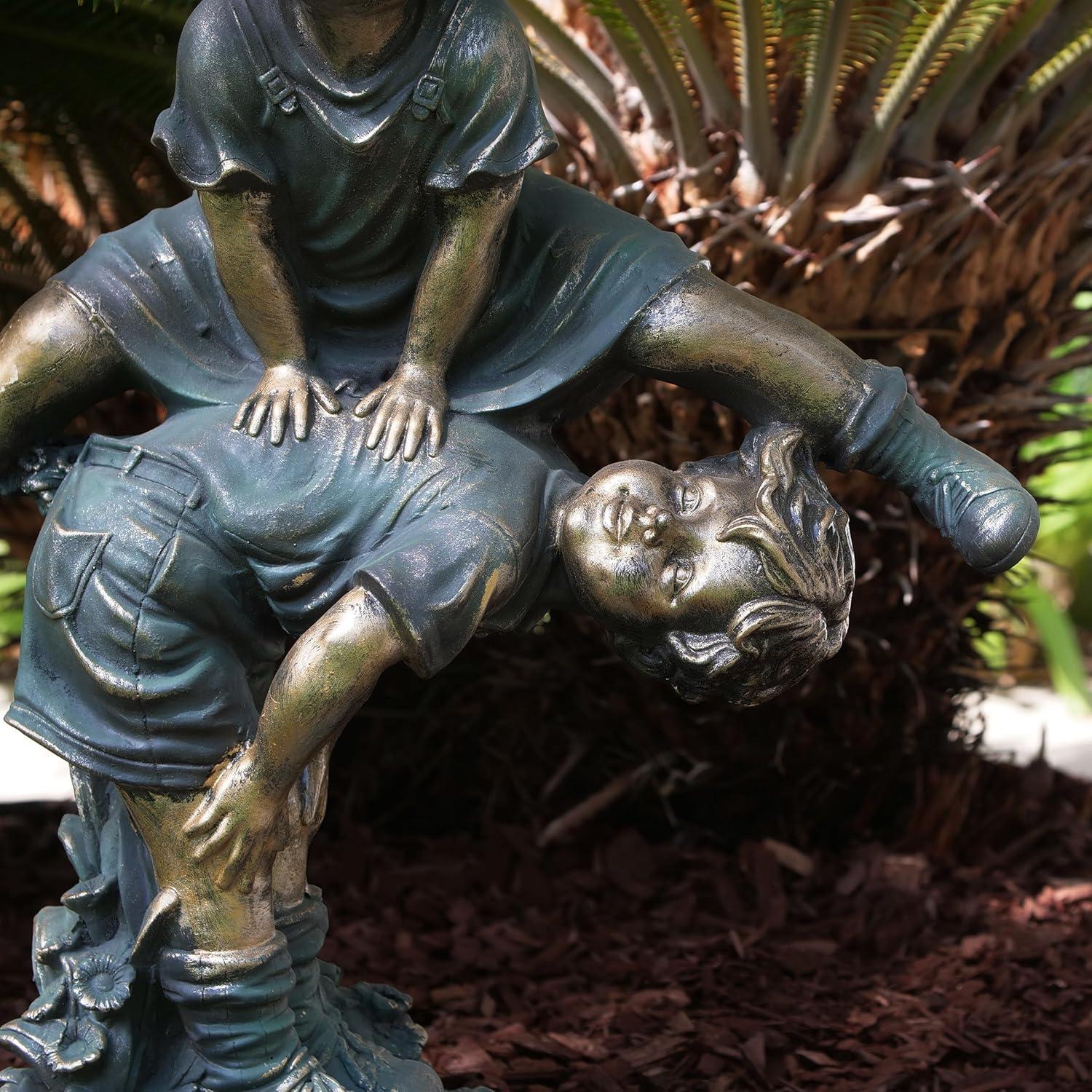 Alpine Corporation Niña Saltando sobre la Estatua Del Niño