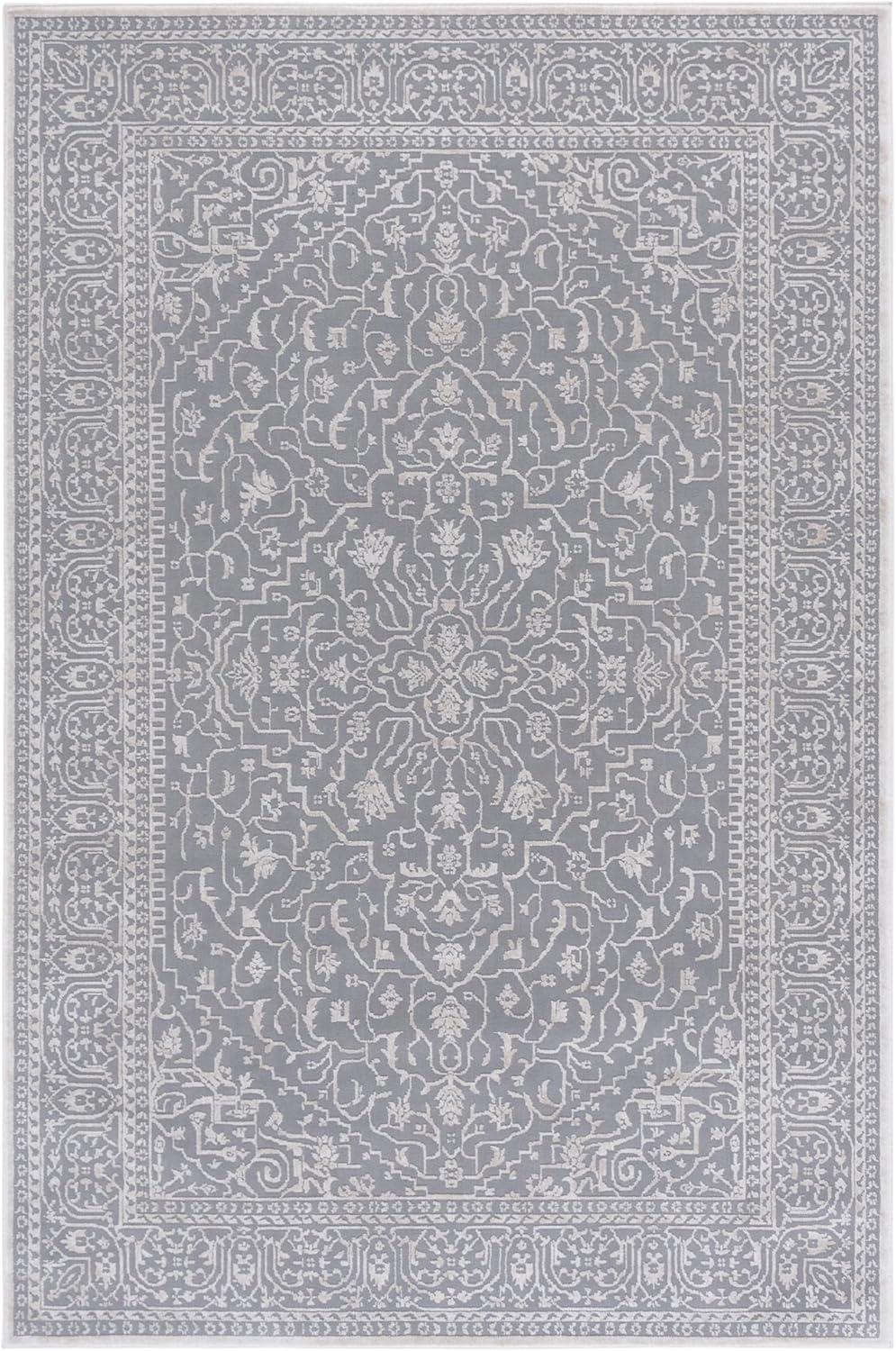 Reflection RFT670 Power Loomed Indoor Accent Rug - 4'x6' - Light Grey/Cream - Safavieh