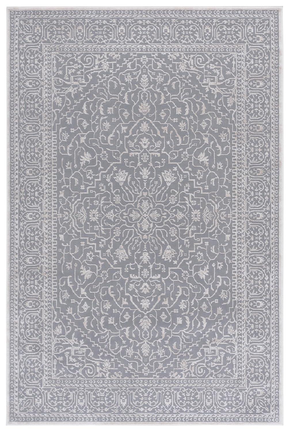 Reflection RFT670 Power Loomed Indoor Accent Rug - 4'x6' - Light Grey/Cream - Safavieh