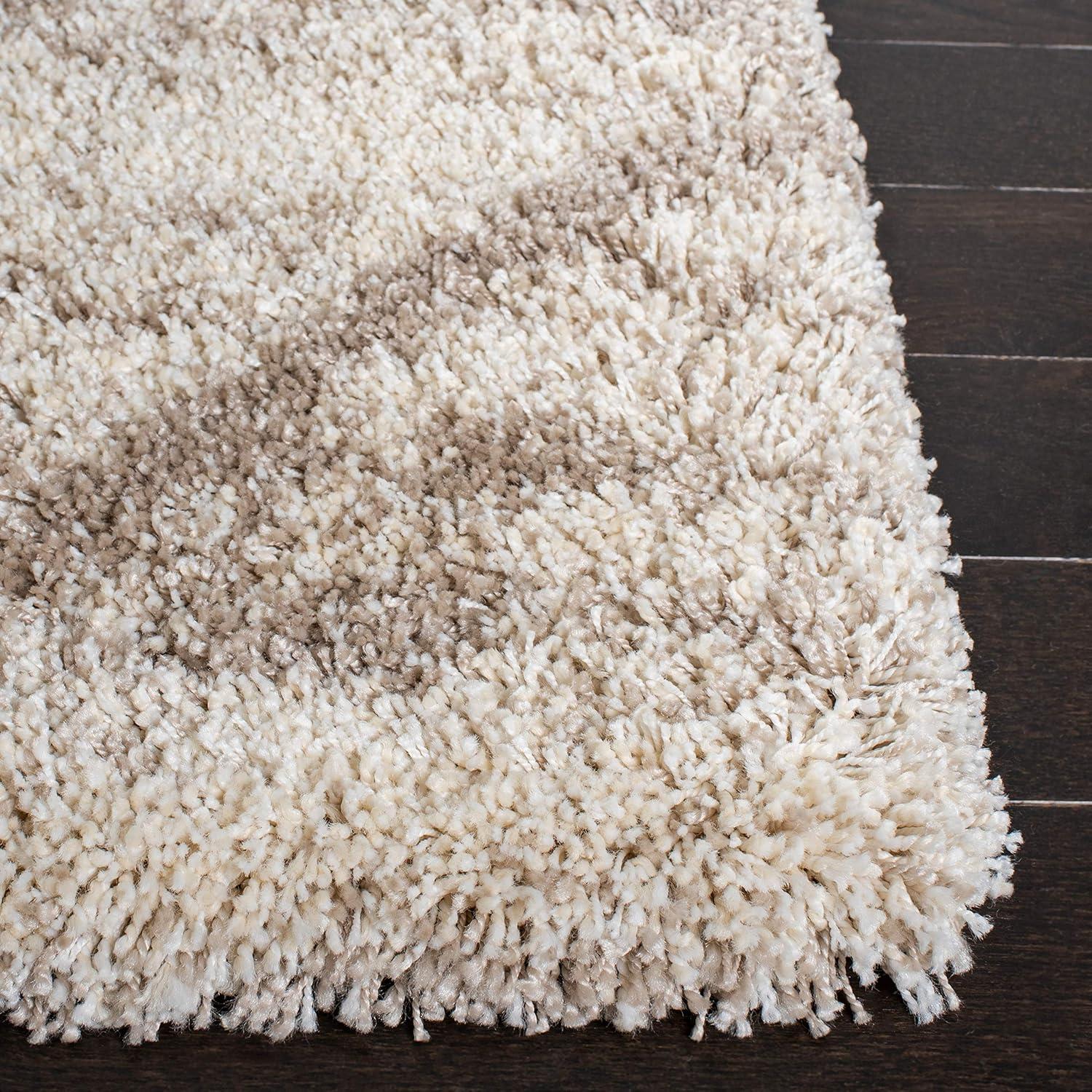 Hudson Shag SGH281 Power Loomed Indoor Area Rug - Multi Ivory/Beige - 5'3"x7'6" - Safavieh