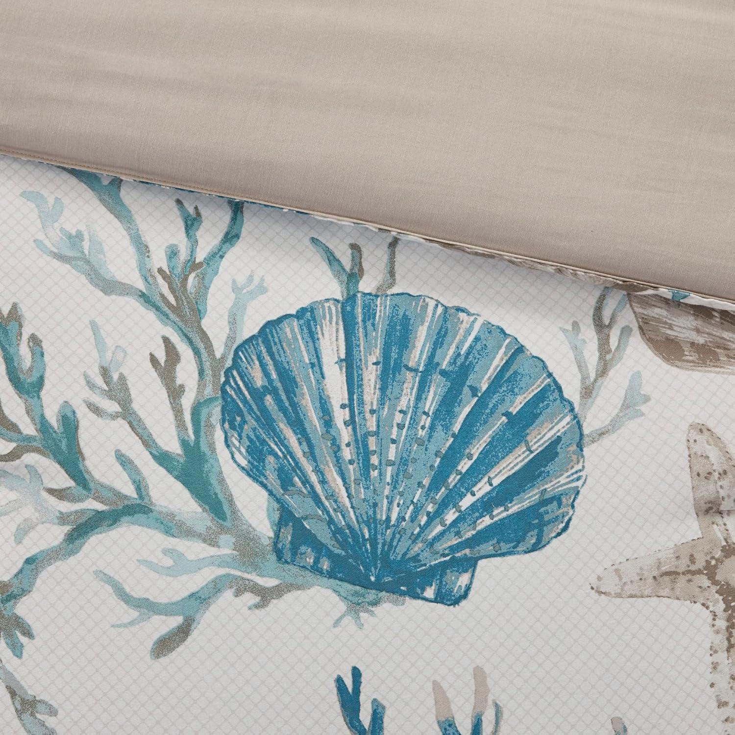 Madison Park Pebble Beach 7 Piece Cotton Sateen Comforter Set