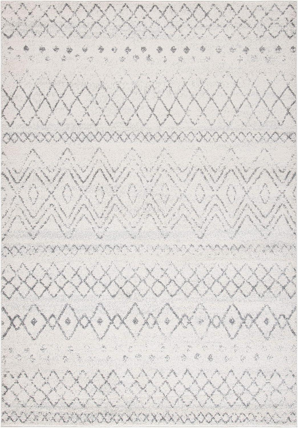 Madison MAD798 Power Loomed Area Rug - Ivory/Charcoal - 5'3"x7'6" - Safavieh.