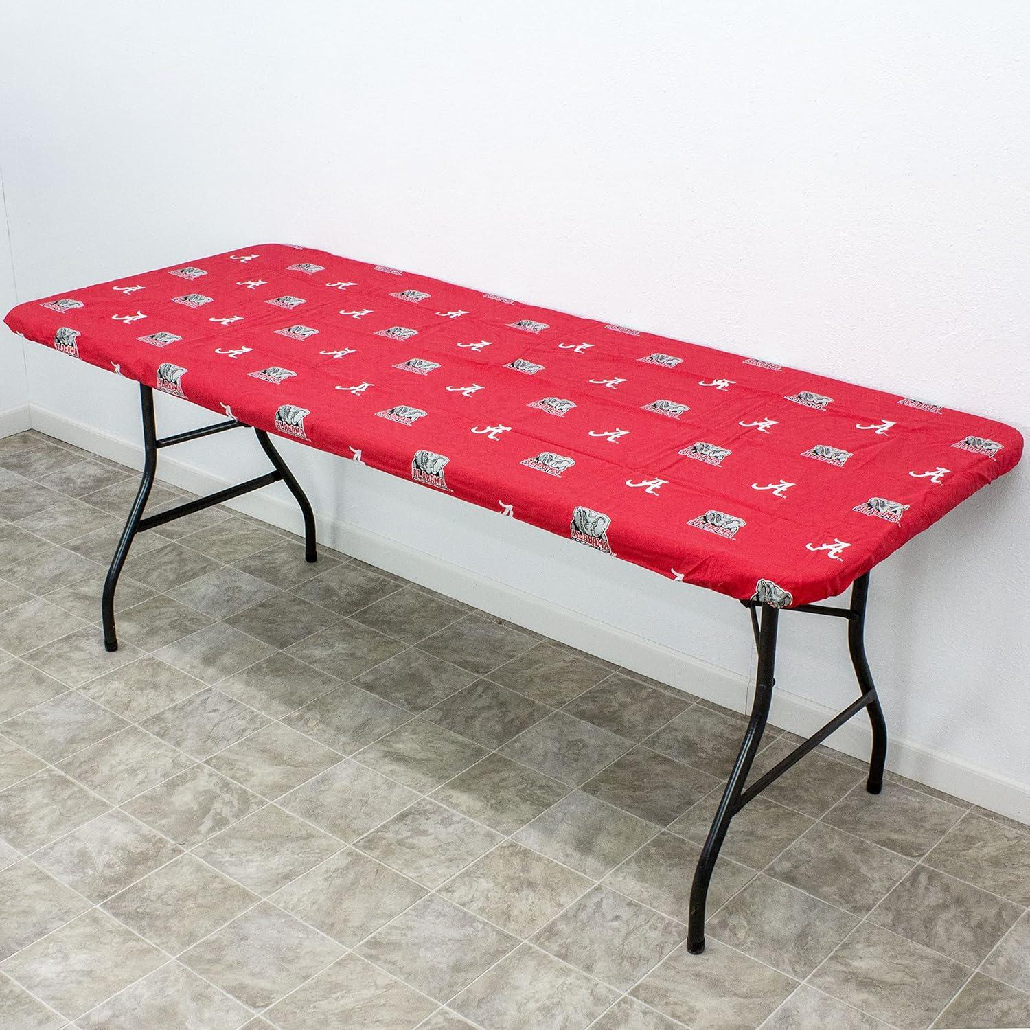 Alabama Crimson Tide Red Cotton Fitted Table Cover