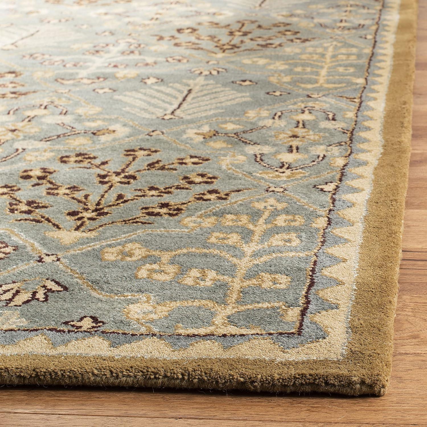 Antiquity AT613 Hand Tufted Accent Rug - Light Blue/Gold - 2'3"x4' - Safavieh.