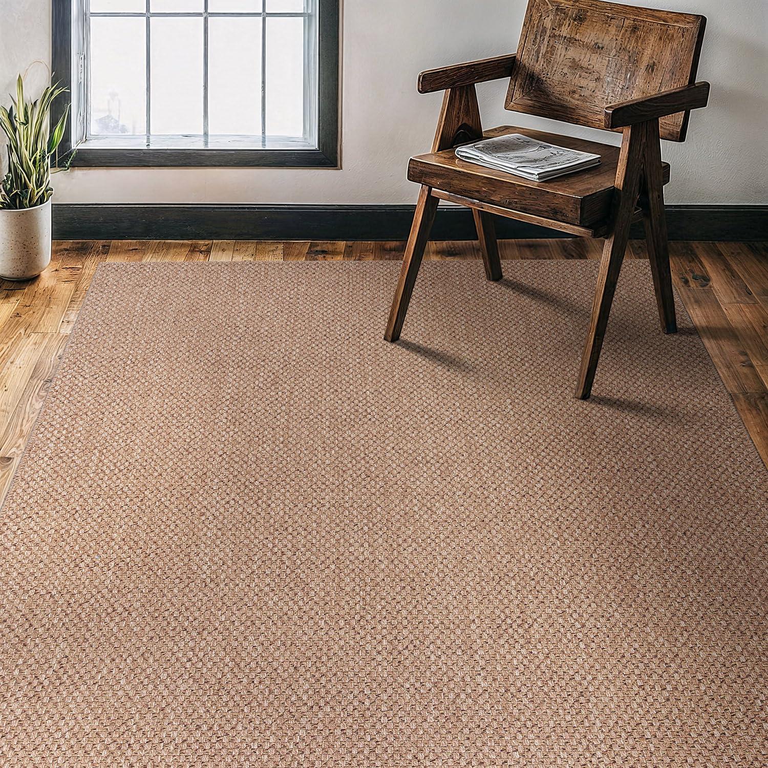 4'x6' Pata Hand Woven Chunky Jute Area Rug, Natural - JONATHAN Y