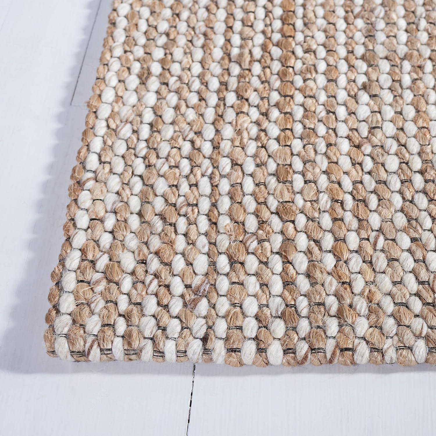 Natural Beige 8' x 10' Handmade Tufted Wool Area Rug