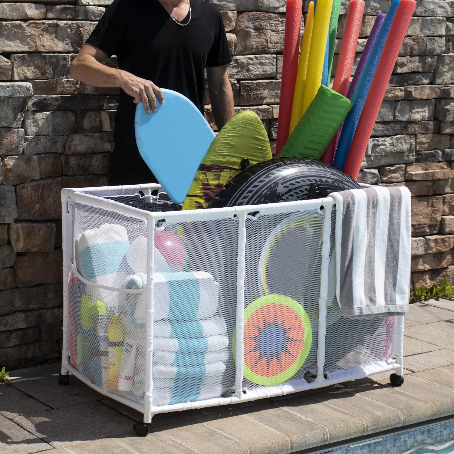 Essentially Yours Essentially Yours 46'' W 0 Gallons Water Resistant Plastic Deck Box with Wheels