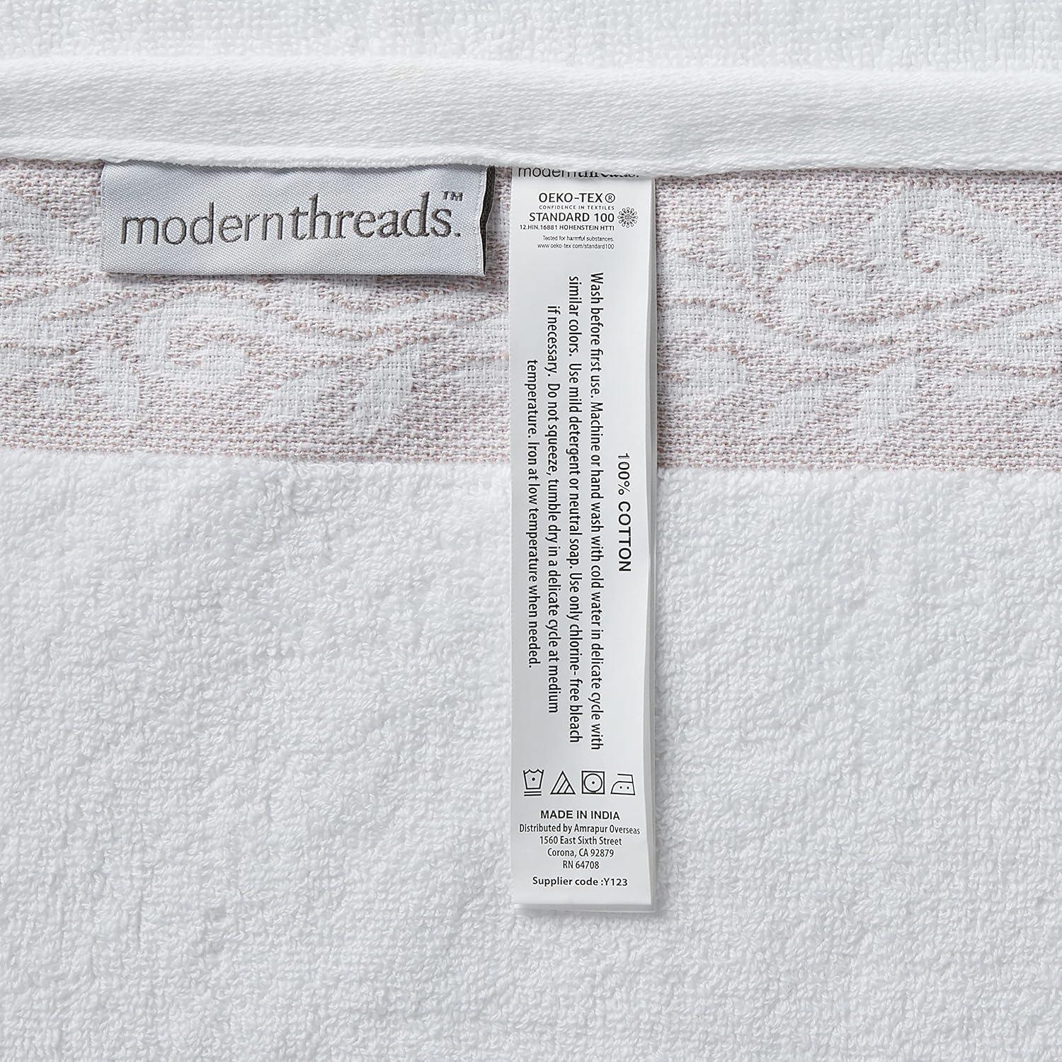 Modern Threads Modern Threads 600 GSM 6-Piece Towel Set with Filgree Jacquard Border