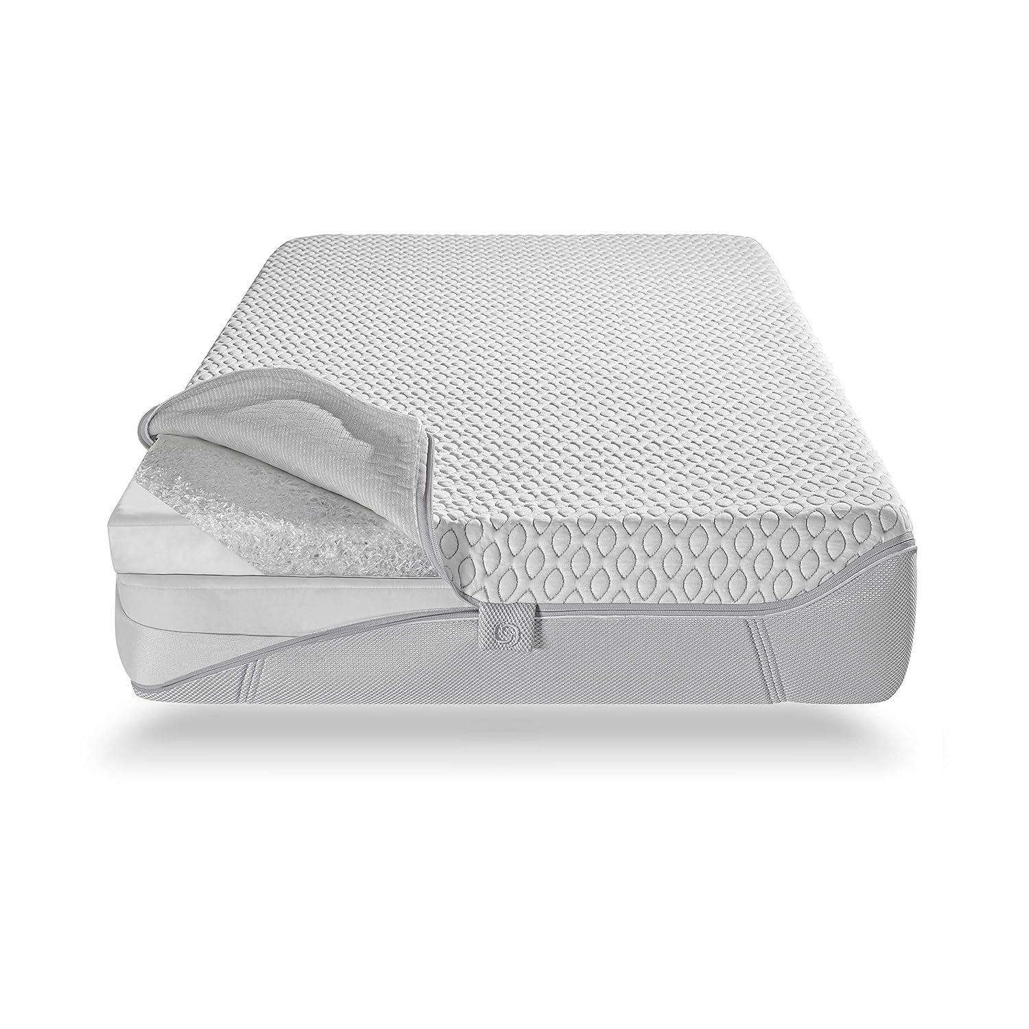 White and Gray Water Resistant Twin Size Crib Mattress