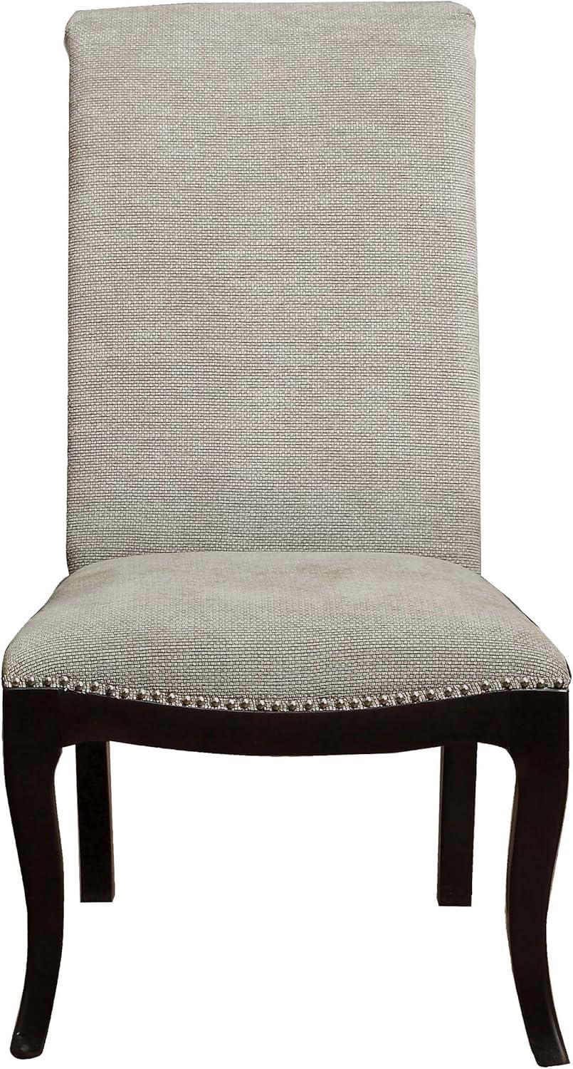 Contemporary Savion Espresso Brown Upholstered Side Chair