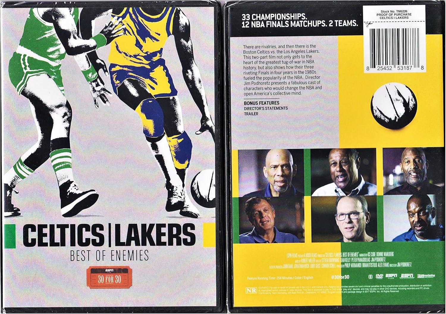 ESPN Films 30 For 30: Celtics/Lakers: Best Of Enemies (DVD), Team Marketing, Sports & Fitness