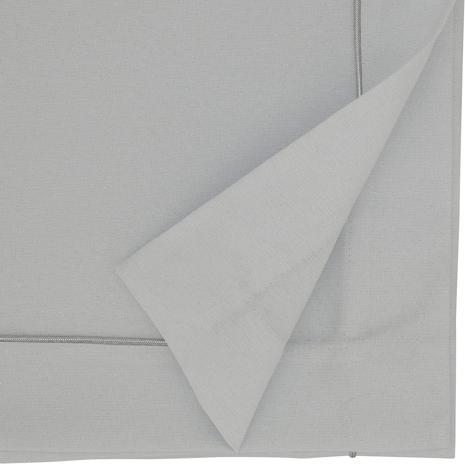 Saro Bourget Collection Shimmering Tablecloth with Piping Detail