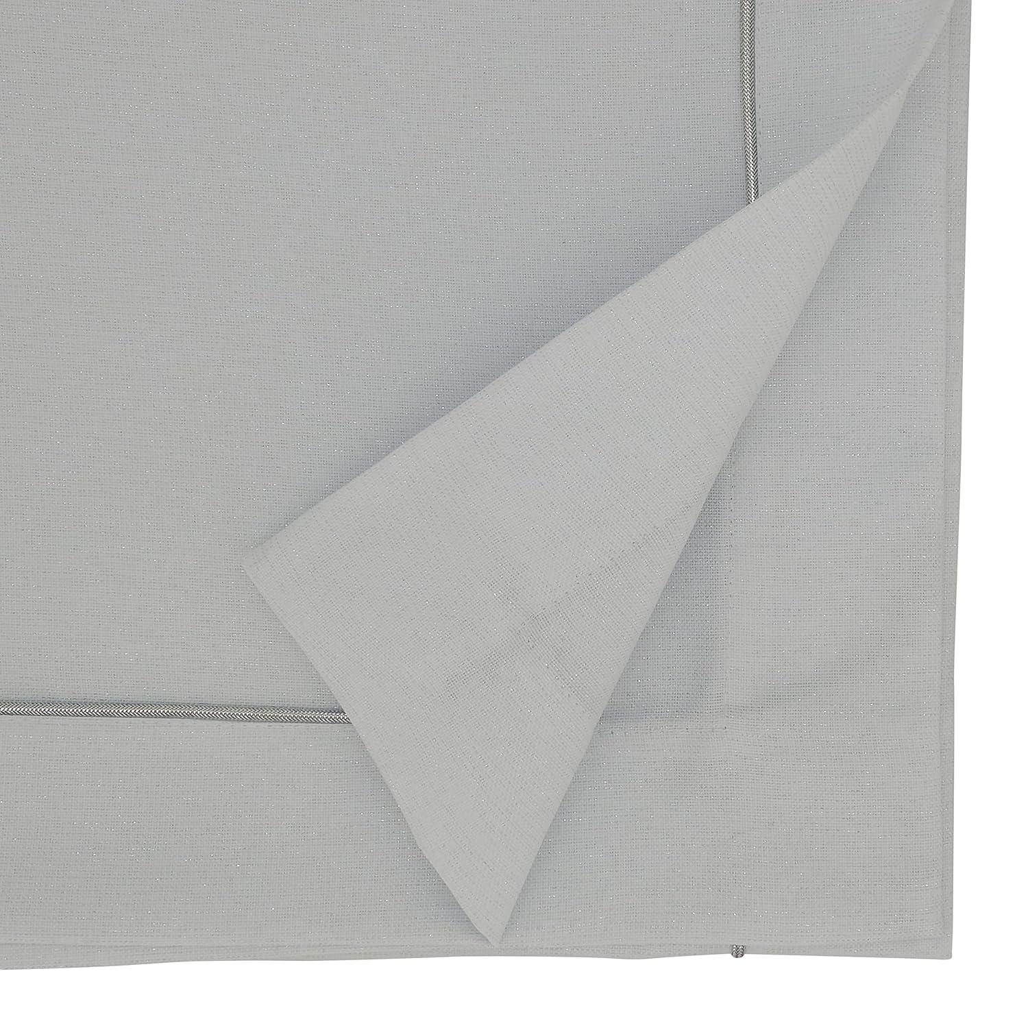 Saro Bourget Collection Shimmering Tablecloth with Piping Detail