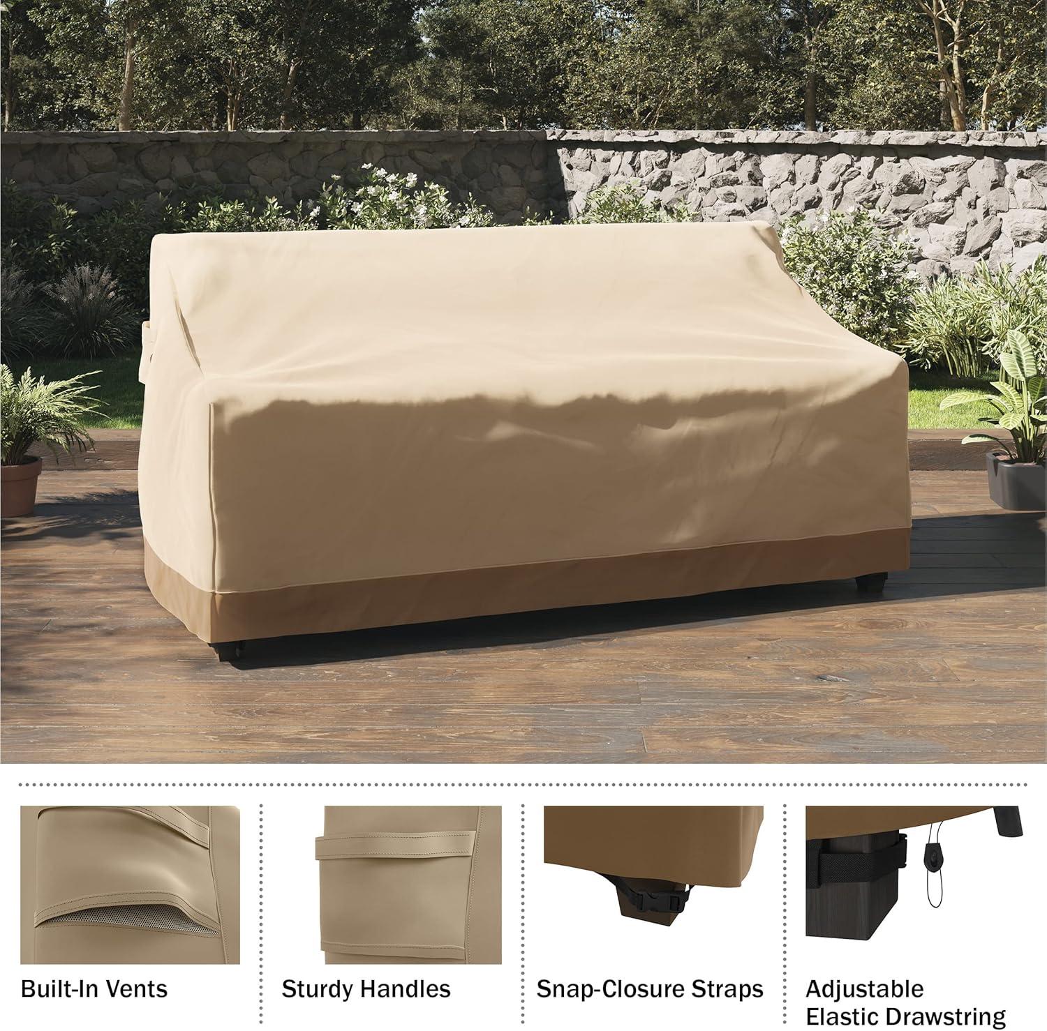 Pure Garden 76" Patio Couch Cover Beige