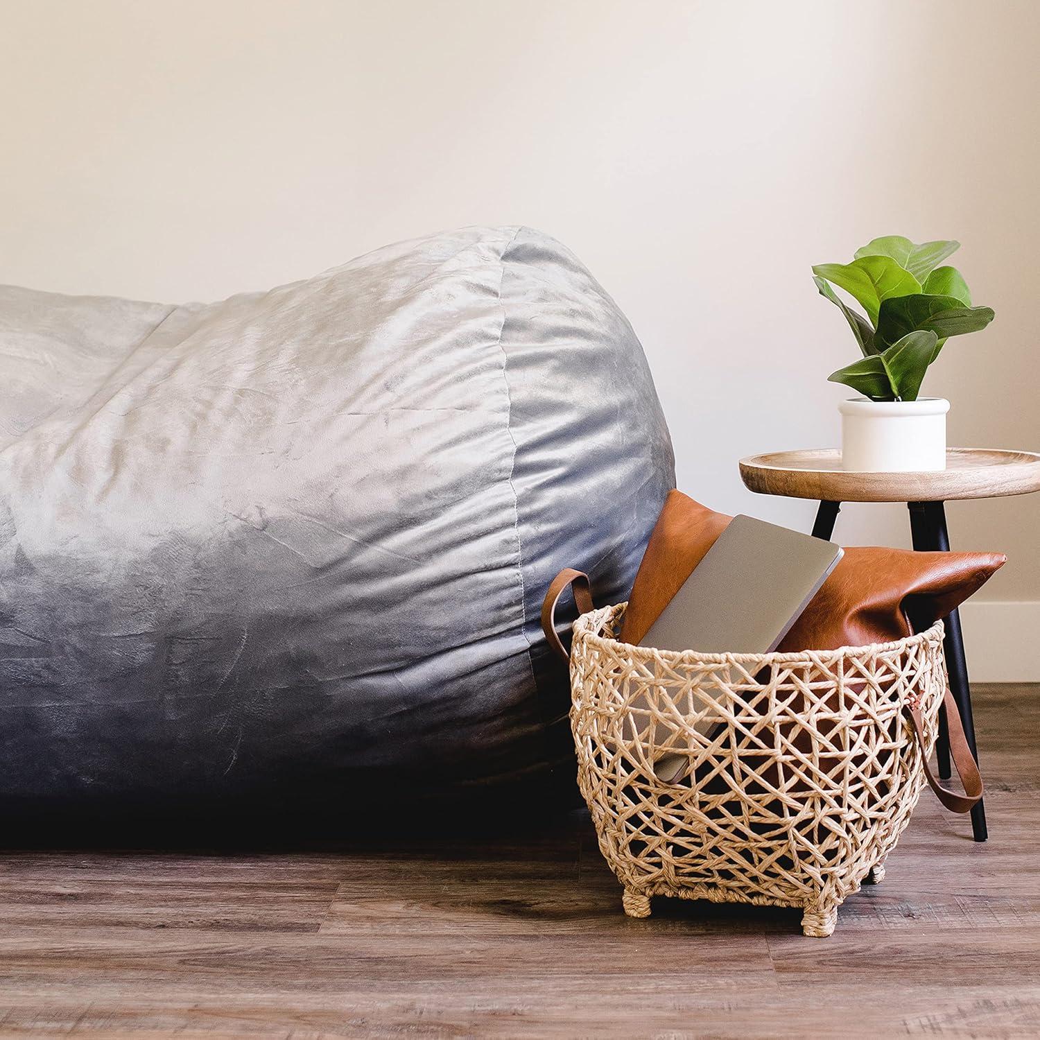 Big Joe Extra Large Memory Foam Bean Bag Sofa with Soft Removable Cover