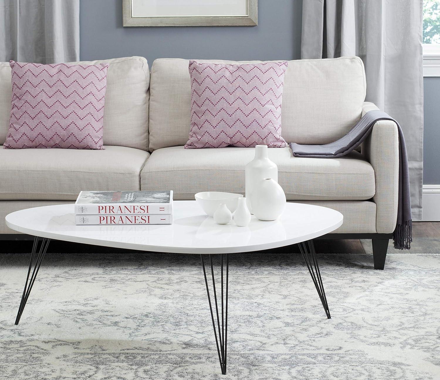 Wynton Coffee Table - White/Black - Safavieh