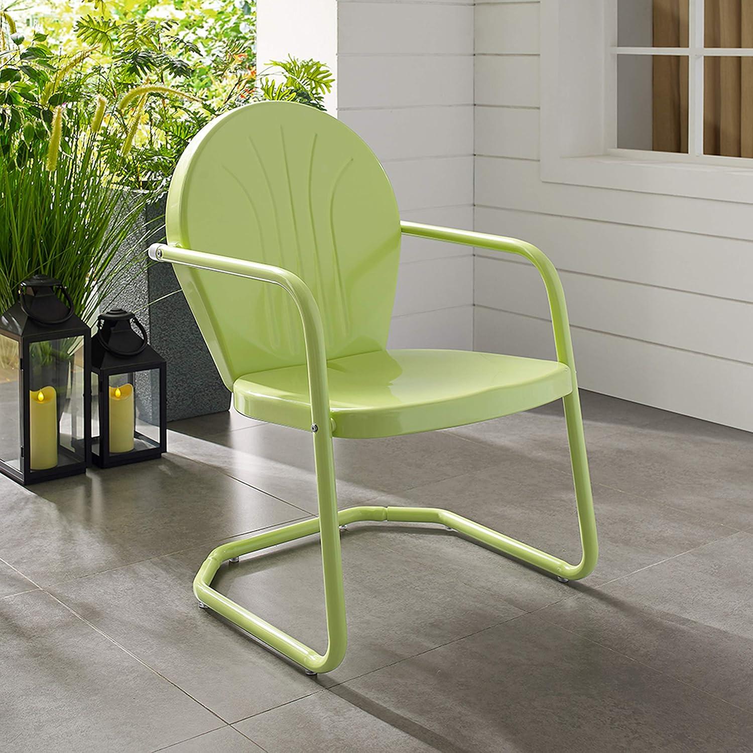 Key Lime Retro Metal Outdoor Lounge Chair