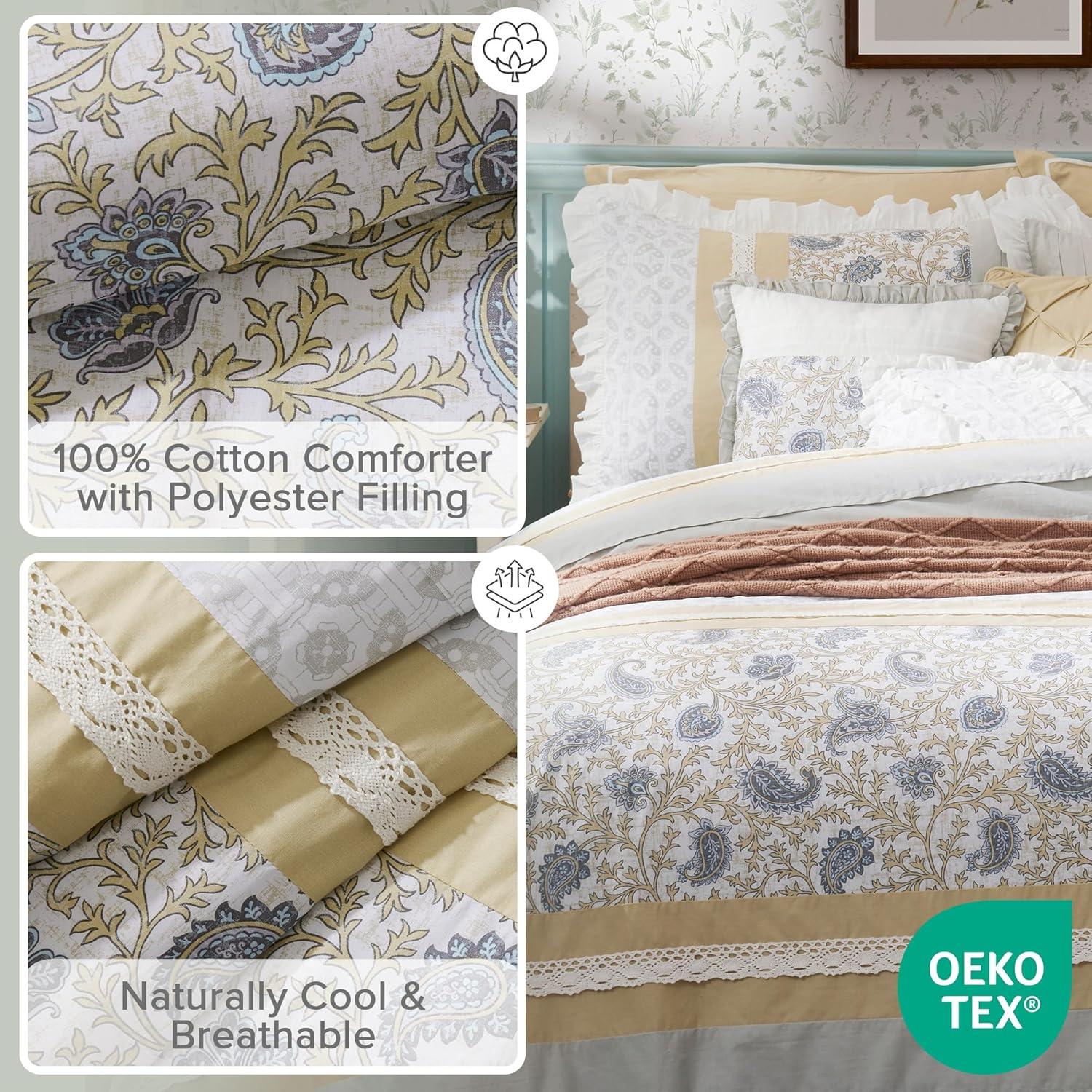 Dawn 9 Piece Cotton Percale Comforter Set