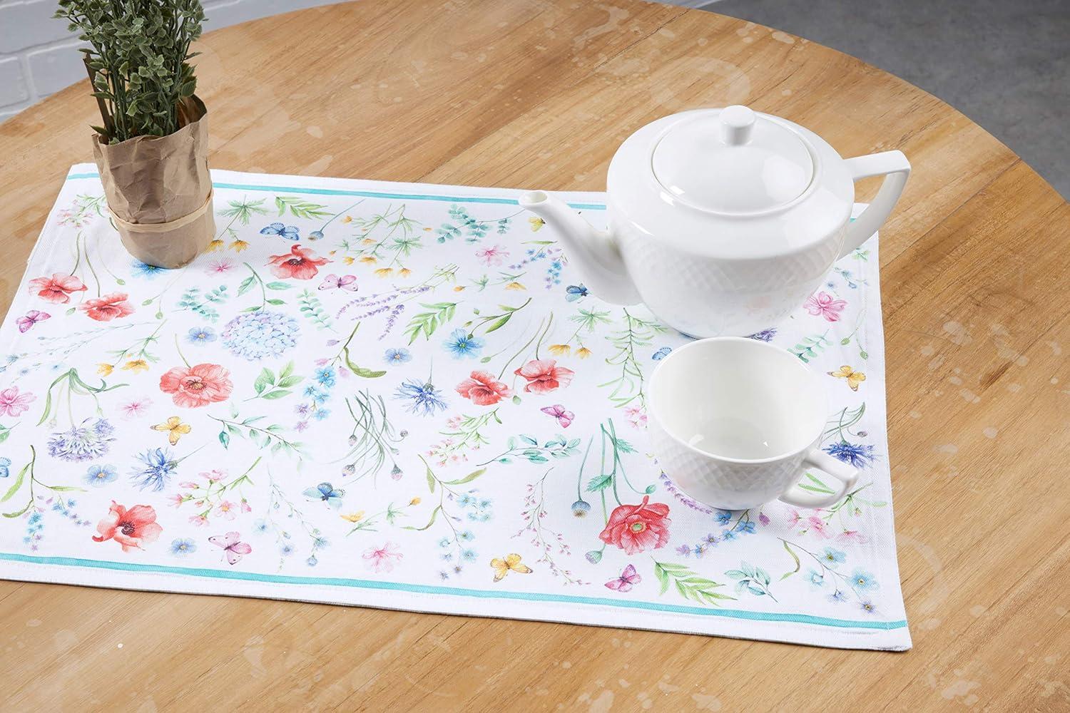 Floral Spring Cotton Placemats Set of 4