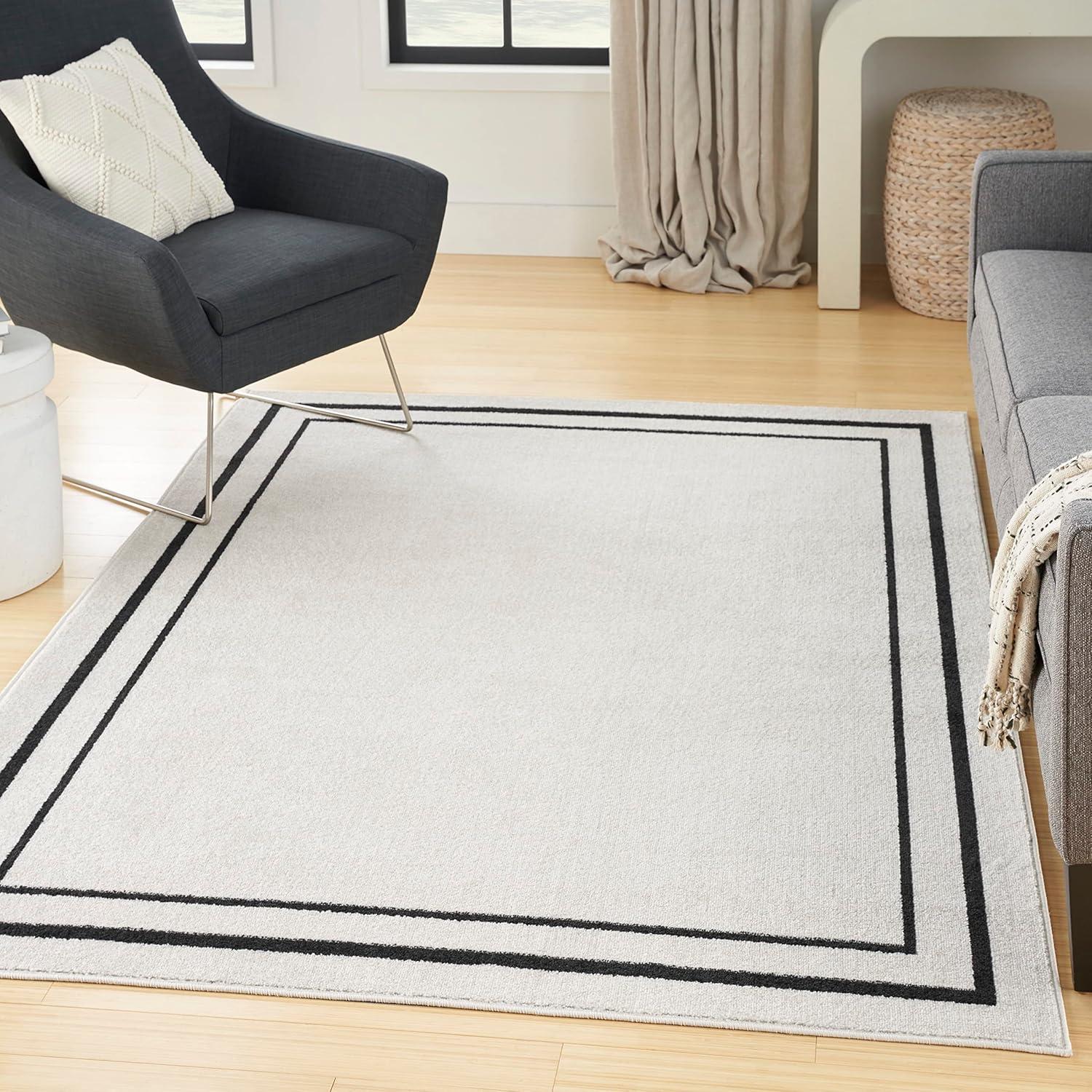 Nourison Essentials Bordered Indoor Outdoor Area Rug