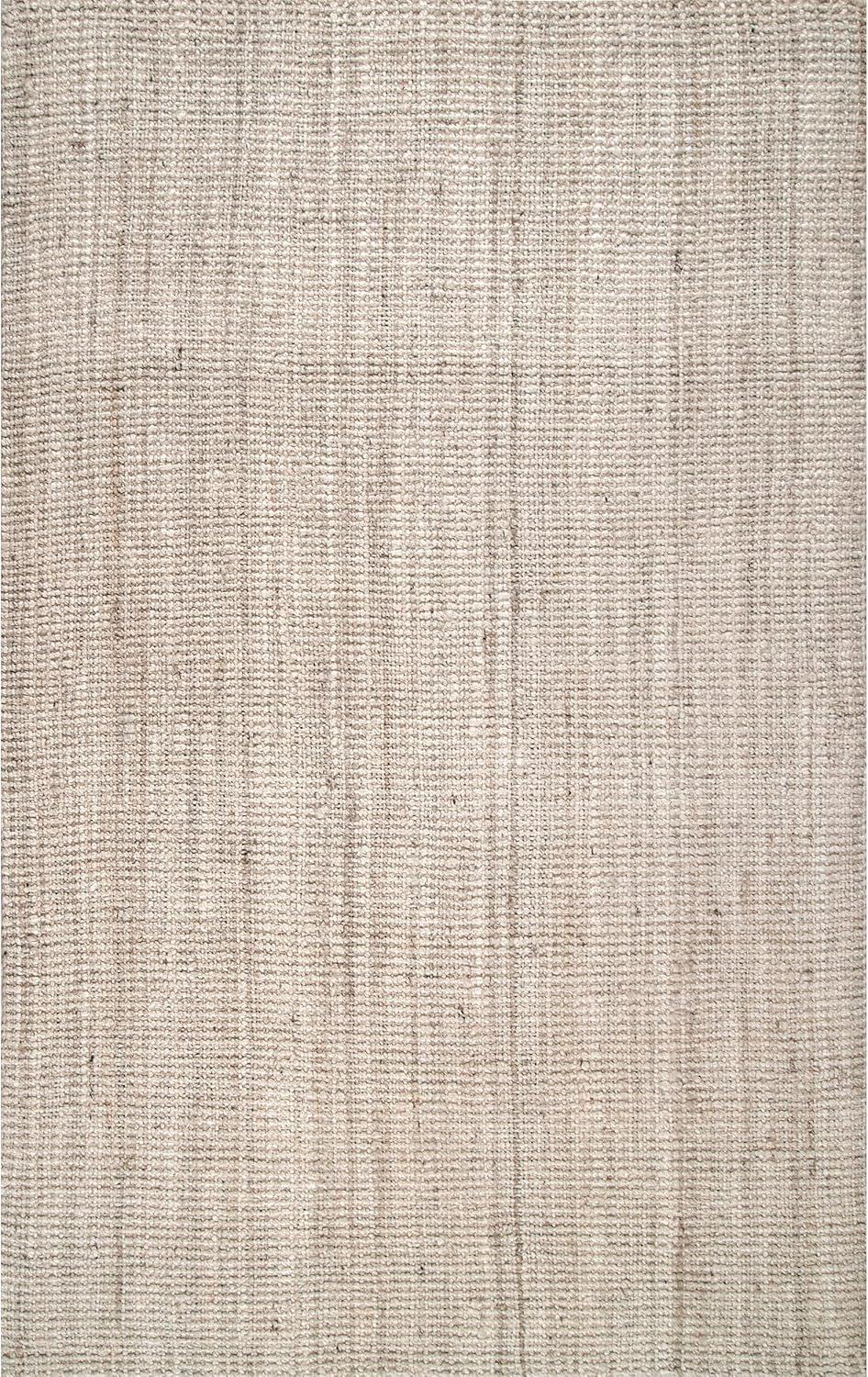 nuLOOM Ashli Solid Farmhouse Jute Area Rug