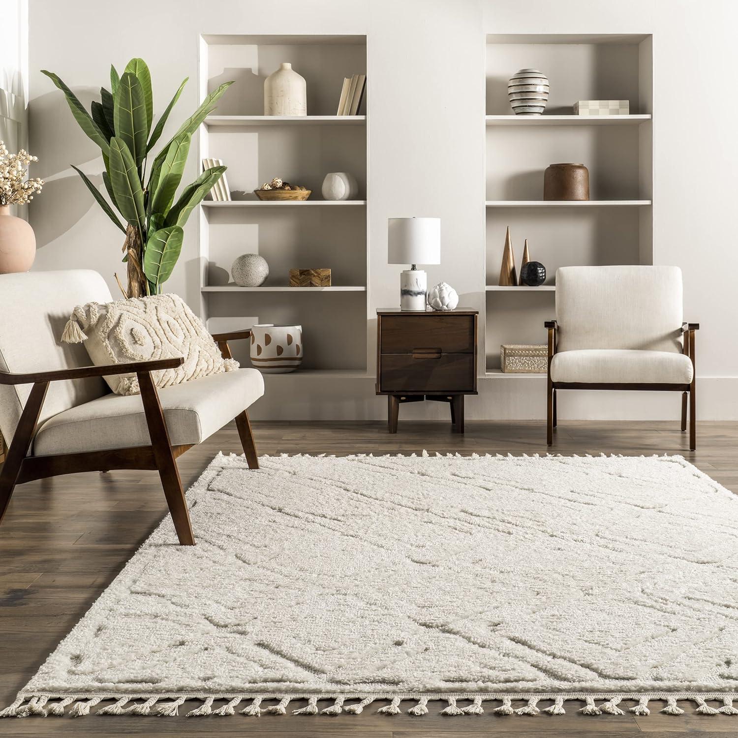 Nuloom Freja Floral & Paisley 9x12 Indoor Area Rug for Living Room Bedroom Dining Room Kitchen, Beige/Ivory