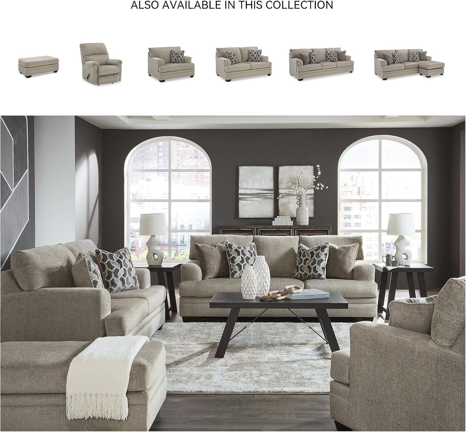 Signature Design by Ashley Stonemeade Upholstered Ottoman, Taupe Brown