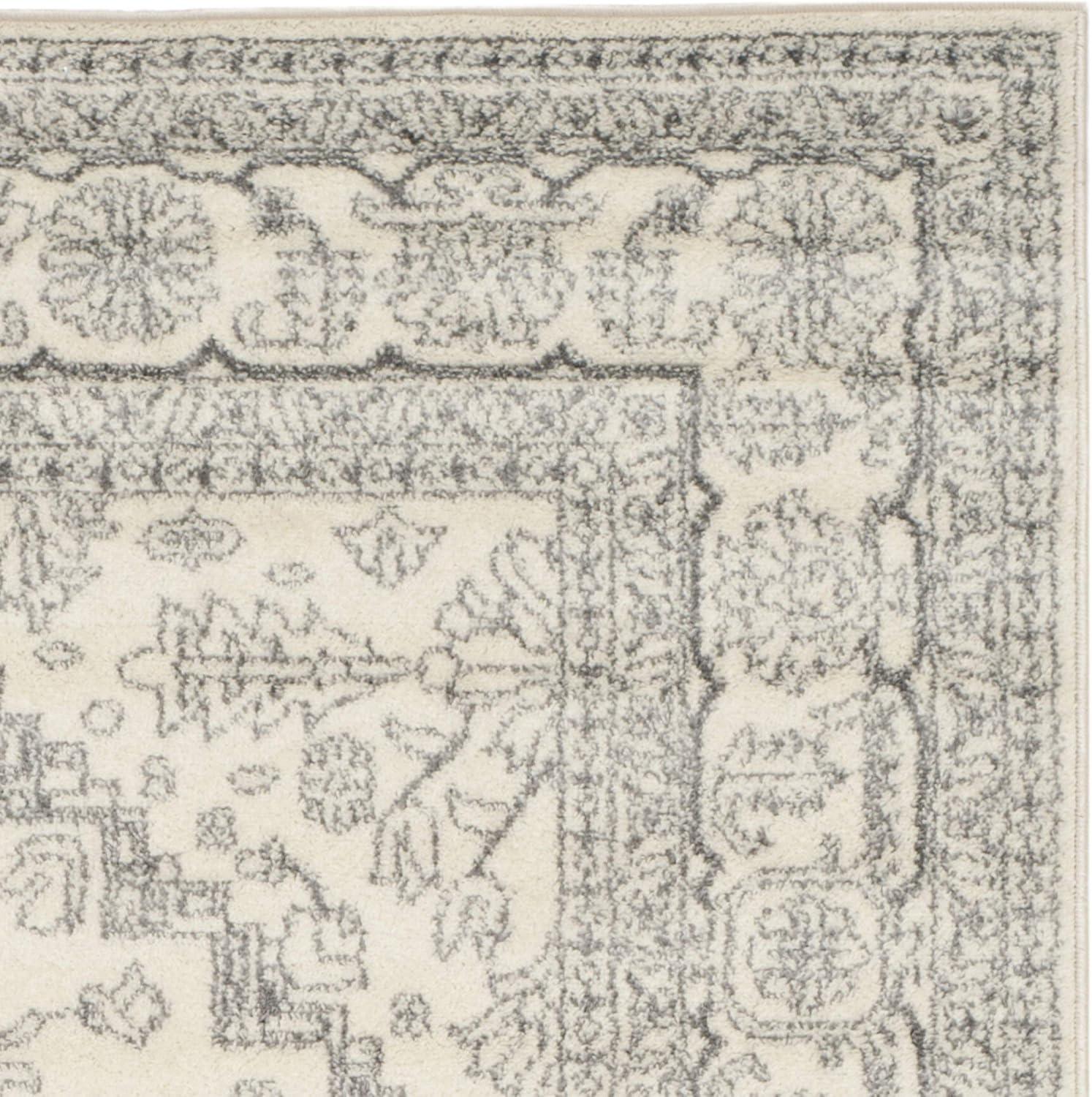 Adirondack ADR108 Power Loomed Area Rug - Ivory/Silver - 6'x9' - Safavieh.