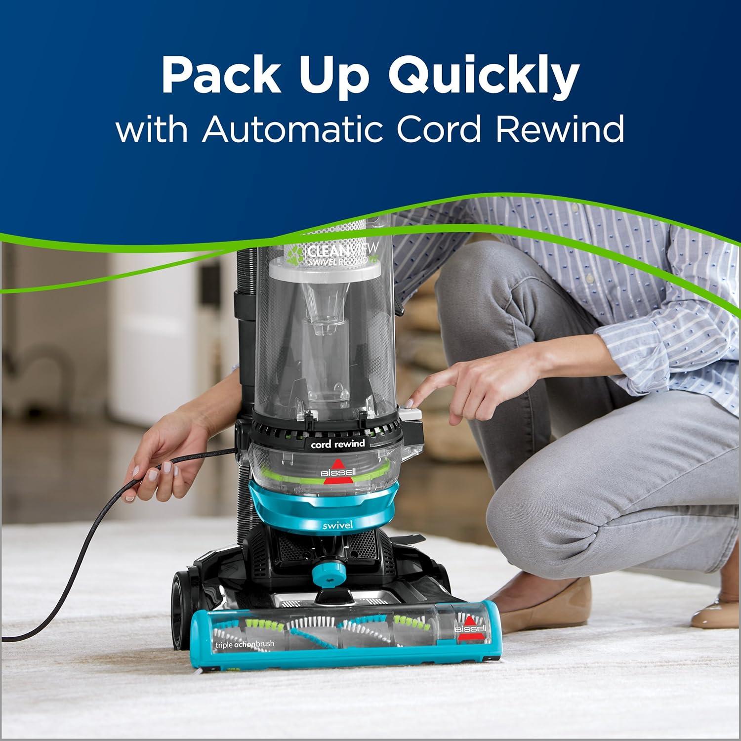 Teal Upright Bagless Vacuum Cleaner with Pet Hair Removal