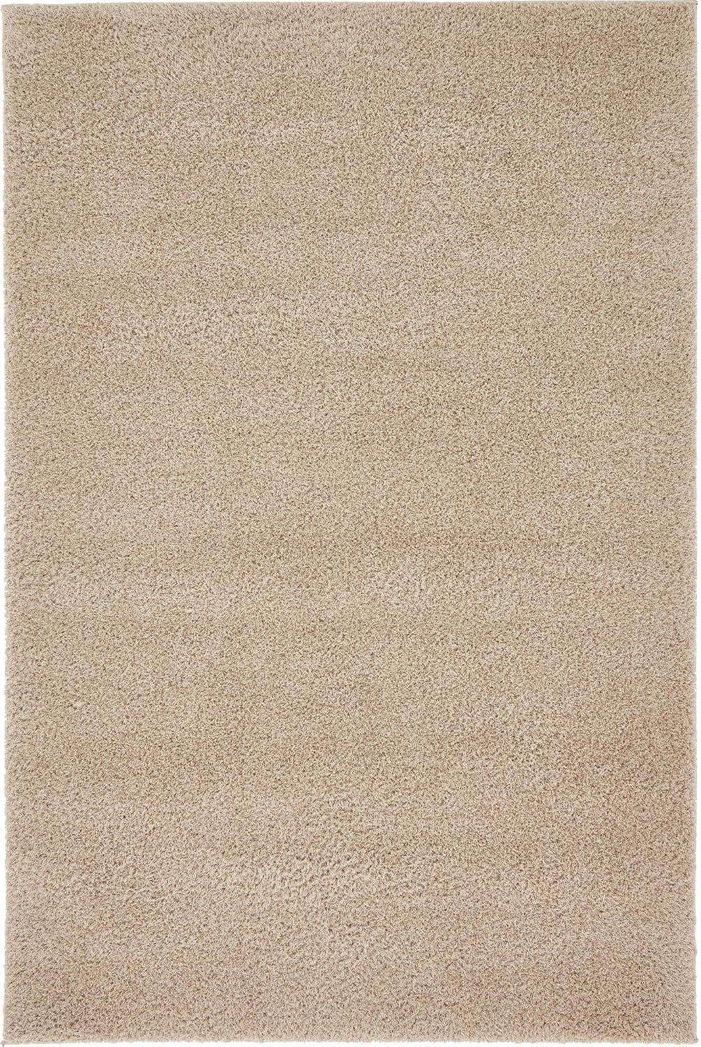 Serenity Soft Shag 4' x 6' Brown Synthetic Rug for Kids