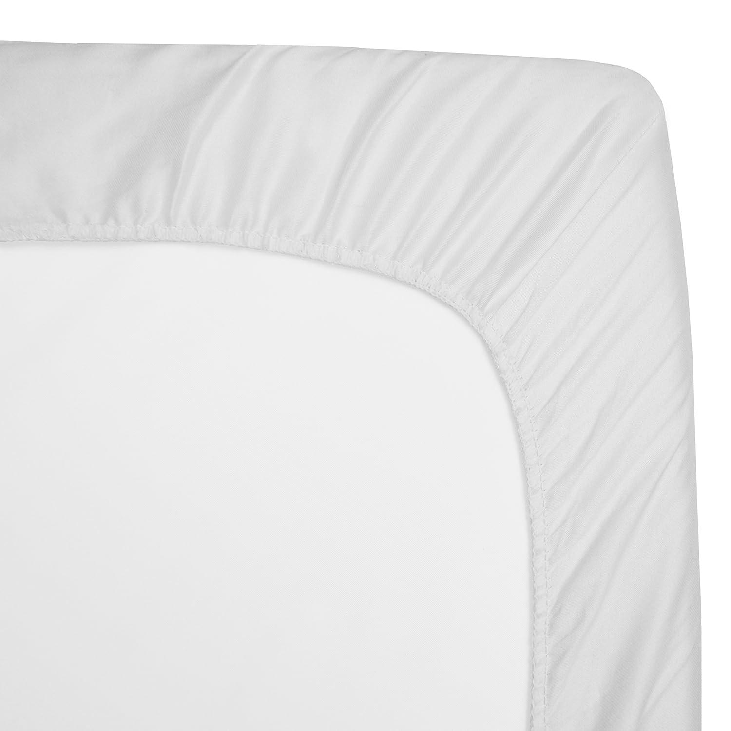 TL Care Mini Crib Size Waterproof Fitted Quilted Mattress Pad Portable Cover