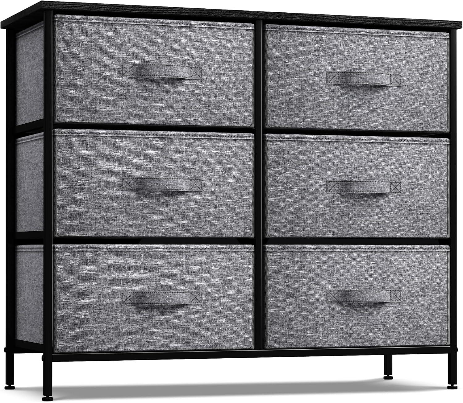 Sorbus Extra Wide Dresser Organizer With 8 Drawers - Black