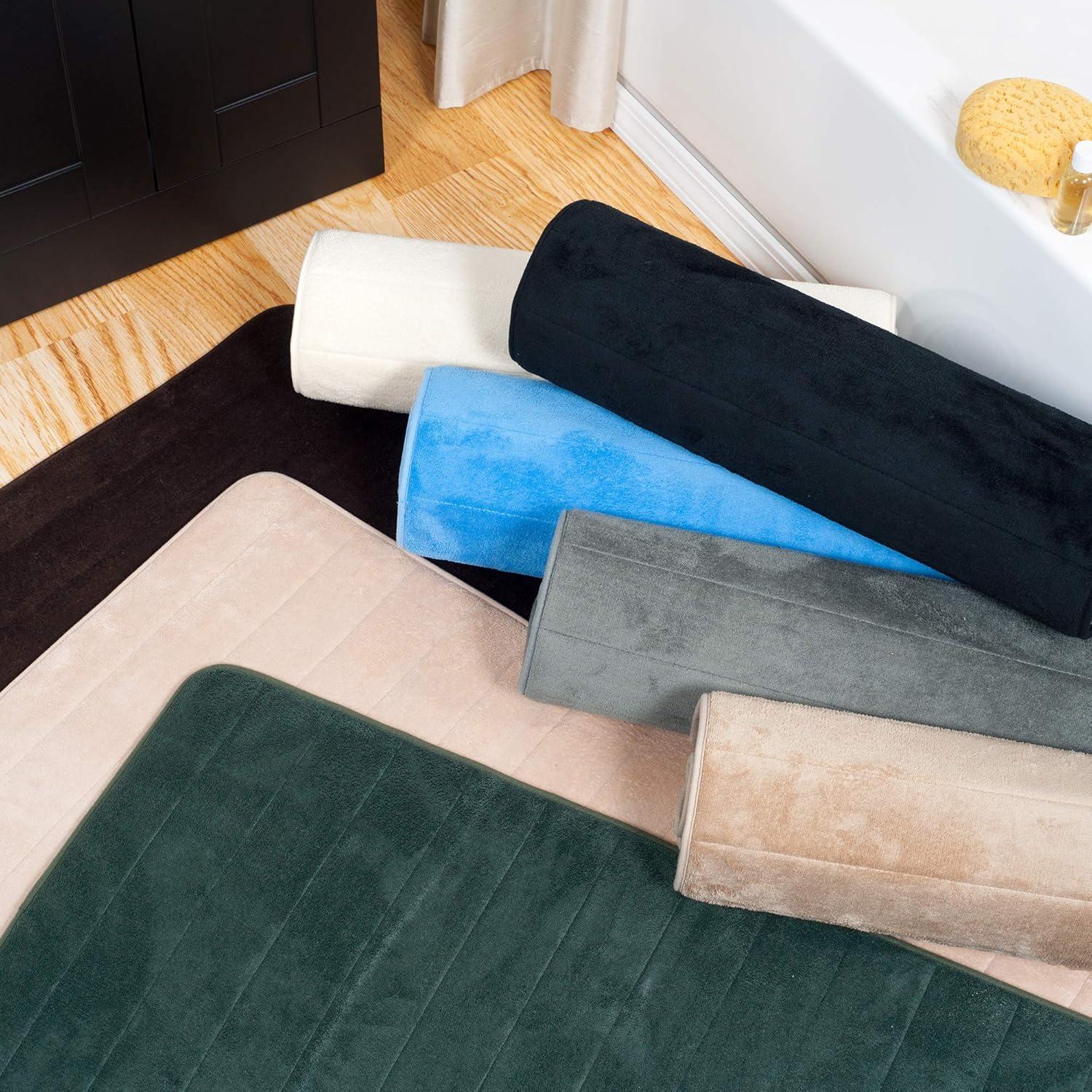 Lavish Home Extra Long Striped Memory Foam Bath Mat