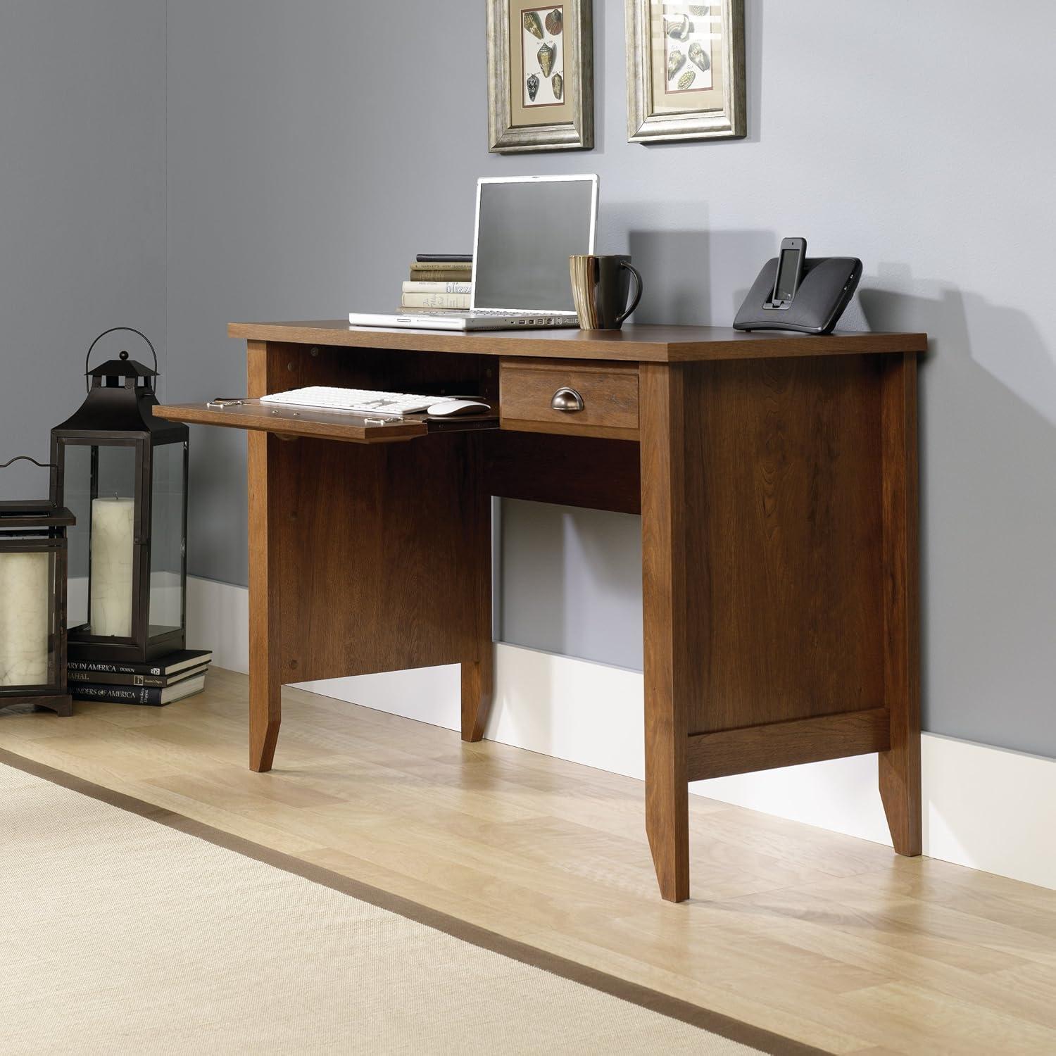 Shoal Creek Computer Desk Brown - Sauder: Home Office Furniture with Storage Drawer, Oiled Oak